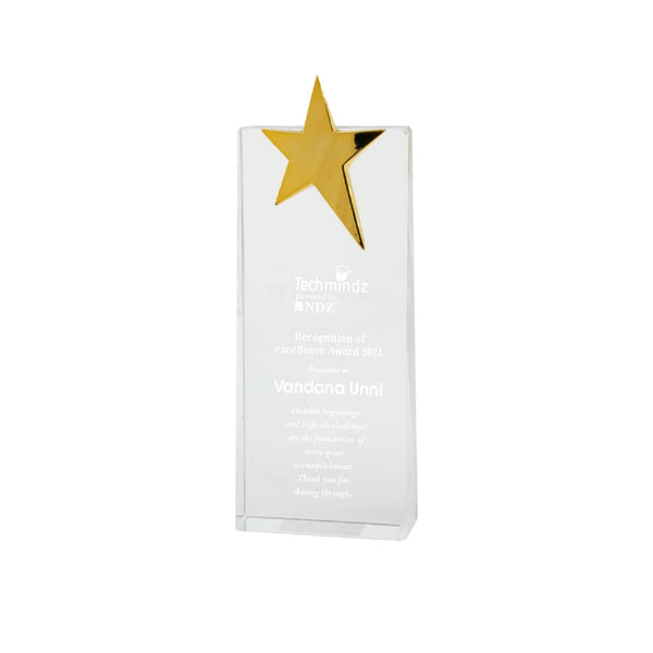 Glass Star Excellence Memento