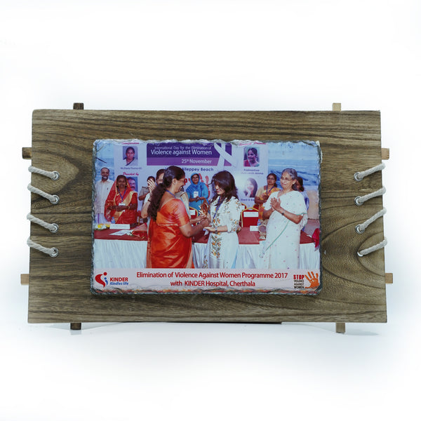 CustomStone Wooden Base Plaque